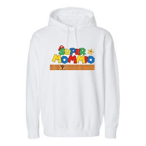 Funny Super Mommio Mothers Day Gamer Garment-Dyed Fleece Hoodie