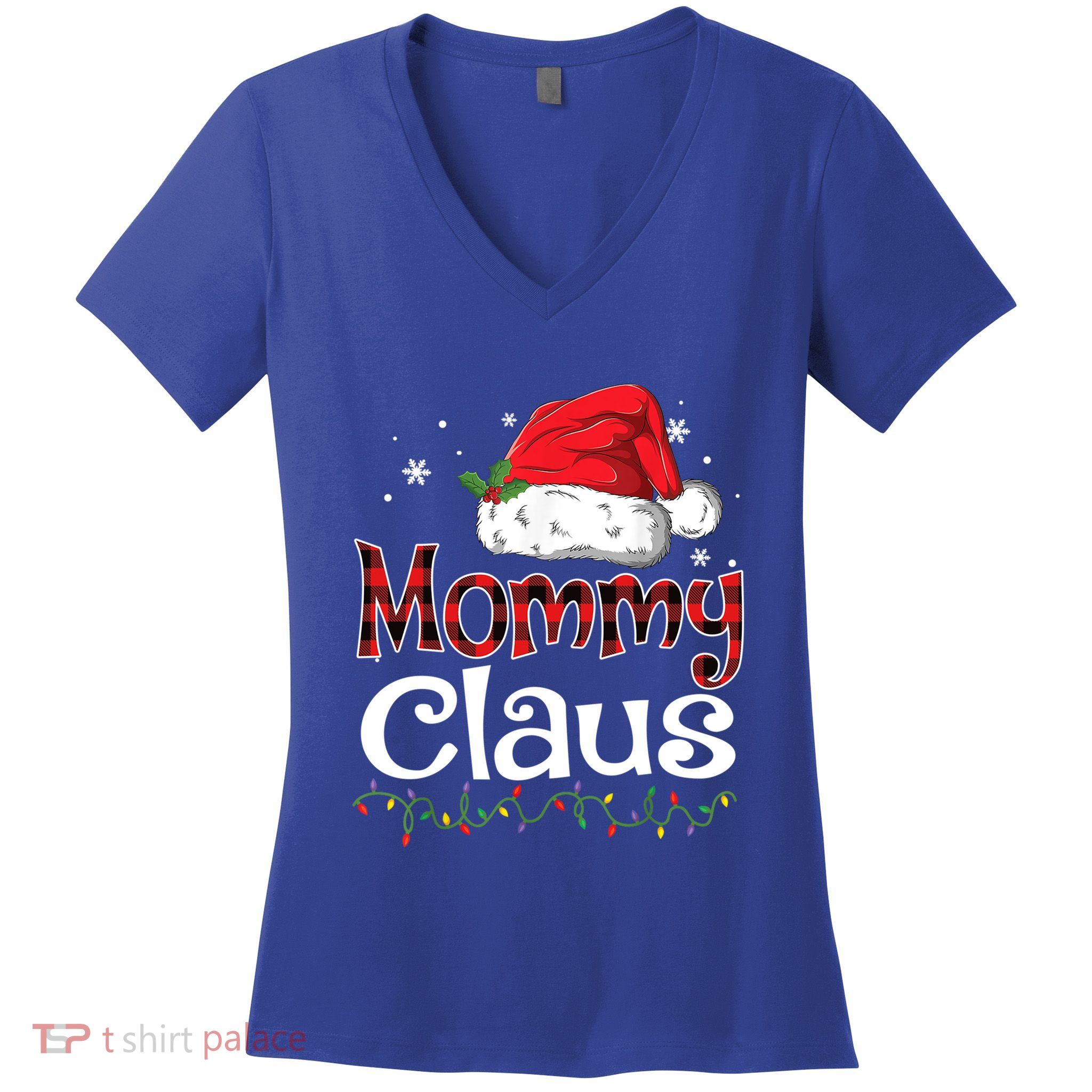 Funny Santa Mommy Claus Christmas Family Funny Gift Cool Gift Women's V-Neck T-Shirt