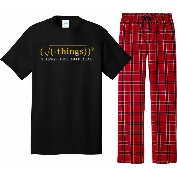 Funny saying Math Equation Things Just Got Real Pajama Set