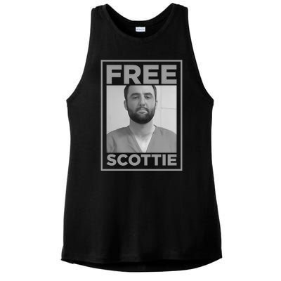 Free Scottie Mug Shot Funny Humour Ladies PosiCharge Tri-Blend Wicking Tank