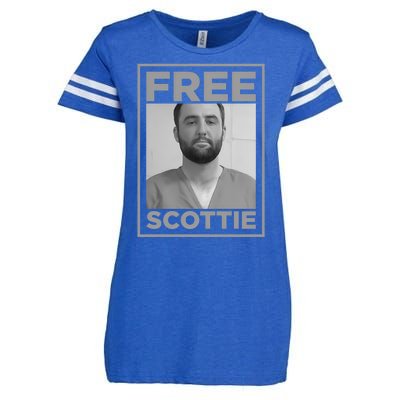 Free Scottie Mug Shot Funny Humour Enza Ladies Jersey Football T-Shirt