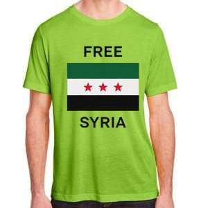 Free Syria New Syrian Flag Syria Freedom Adult ChromaSoft Performance T-Shirt