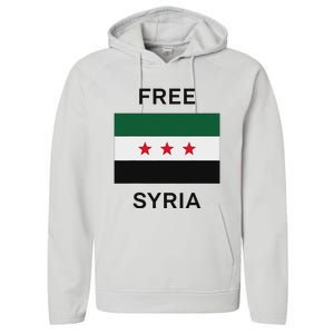 Free Syria New Syrian Flag Syria Freedom Performance Fleece Hoodie