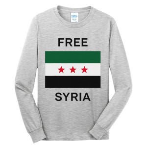 Free Syria New Syrian Flag Syria Freedom Tall Long Sleeve T-Shirt