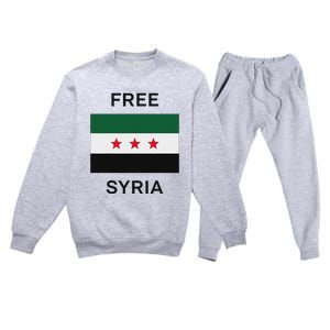 Free Syria New Syrian Flag Syria Freedom Premium Crewneck Sweatsuit Set