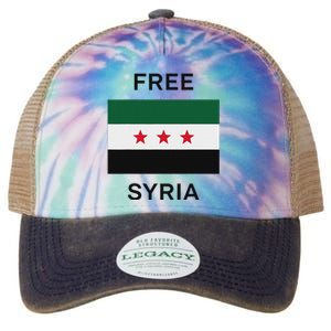 Free Syria New Syrian Flag Syria Freedom Legacy Tie Dye Trucker Hat