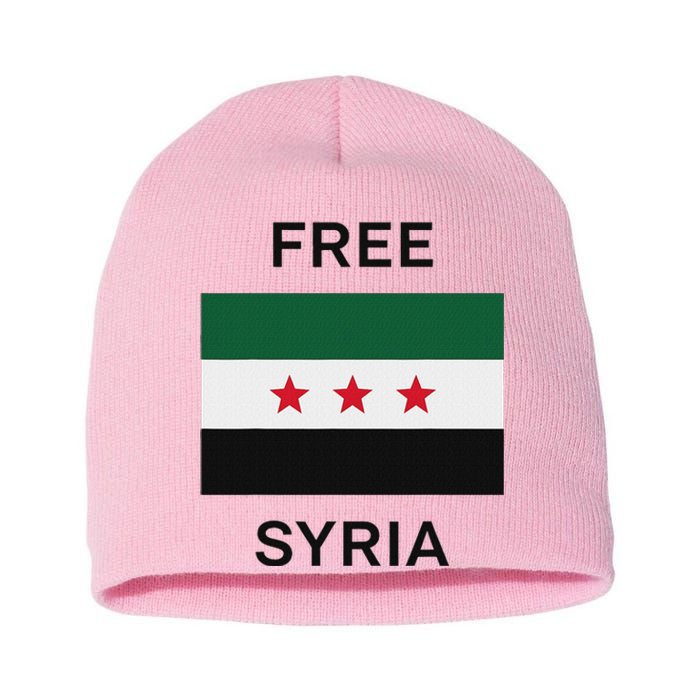 Free Syria New Syrian Flag Syria Freedom Short Acrylic Beanie