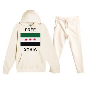 Free Syria New Syrian Flag Syria Freedom Premium Hooded Sweatsuit Set