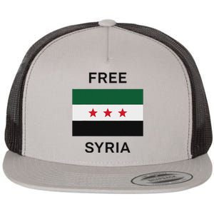 Free Syria New Syrian Flag Syria Freedom Flat Bill Trucker Hat