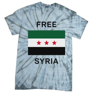 Free Syria New Syrian Flag Syria Freedom Tie-Dye T-Shirt