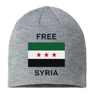 Free Syria New Syrian Flag Syria Freedom Sustainable Beanie