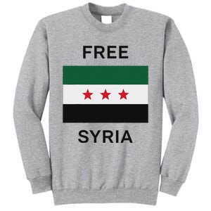 Free Syria New Syrian Flag Syria Freedom Tall Sweatshirt