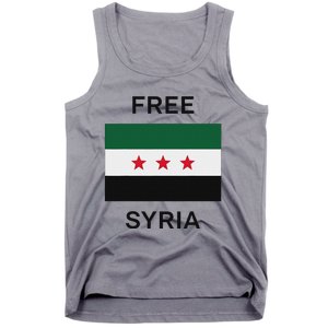 Free Syria New Syrian Flag Syria Freedom Tank Top