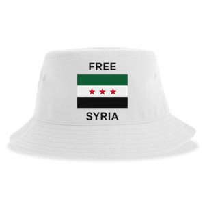 Free Syria New Syrian Flag Syria Freedom Sustainable Bucket Hat