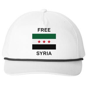 Free Syria New Syrian Flag Syria Freedom Snapback Five-Panel Rope Hat