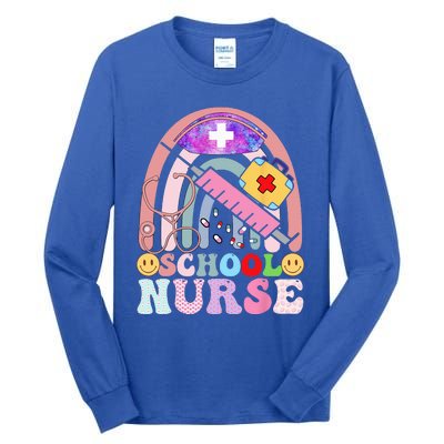 Funny School Nurse Graphic Tees Tops Back To School Tall Long Sleeve T-Shirt