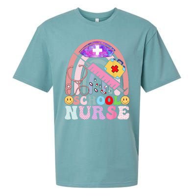 Funny School Nurse Graphic Tees Tops Back To School Sueded Cloud Jersey T-Shirt