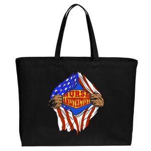 Funny Super Nurse Anesthetist Hero Job Gift Cotton Canvas Jumbo Tote