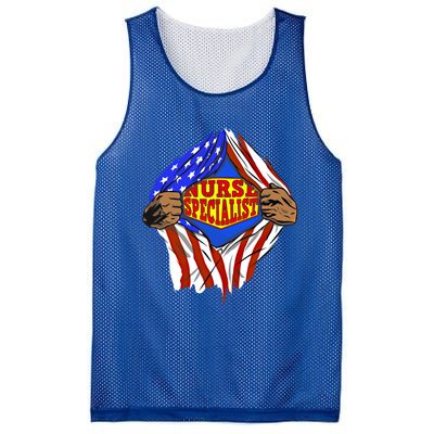 Funny Super Nurse Specialist Hero Job Great Gift Mesh Reversible Basketball Jersey Tank