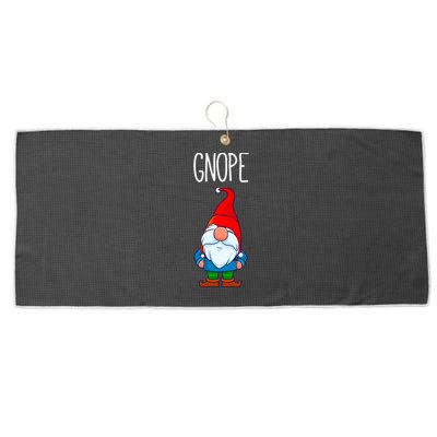 Funny Scandinavian Nope Gnope Tomte Garden Gnome Gift Large Microfiber Waffle Golf Towel