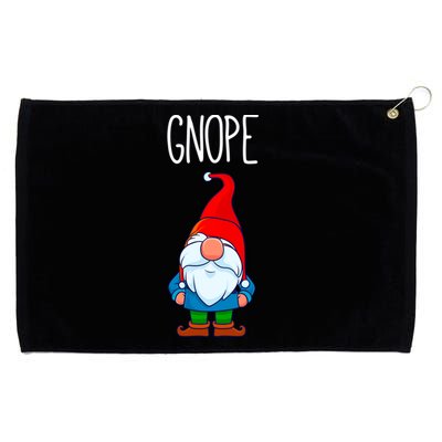 Funny Scandinavian Nope Gnope Tomte Garden Gnome Gift Grommeted Golf Towel