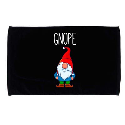 Funny Scandinavian Nope Gnope Tomte Garden Gnome Gift Microfiber Hand Towel