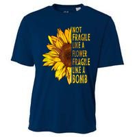 Feminist Sunflower, Not Fragile Like A Flower Fragile Like A Bomb Cooling Performance Crew T-Shirt