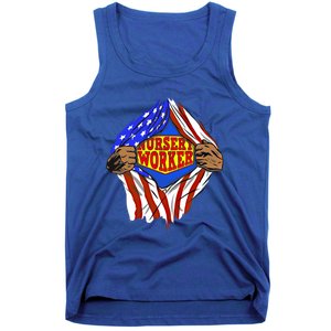 Funny Super Nursery Worker Hero Job Gift Tank Top