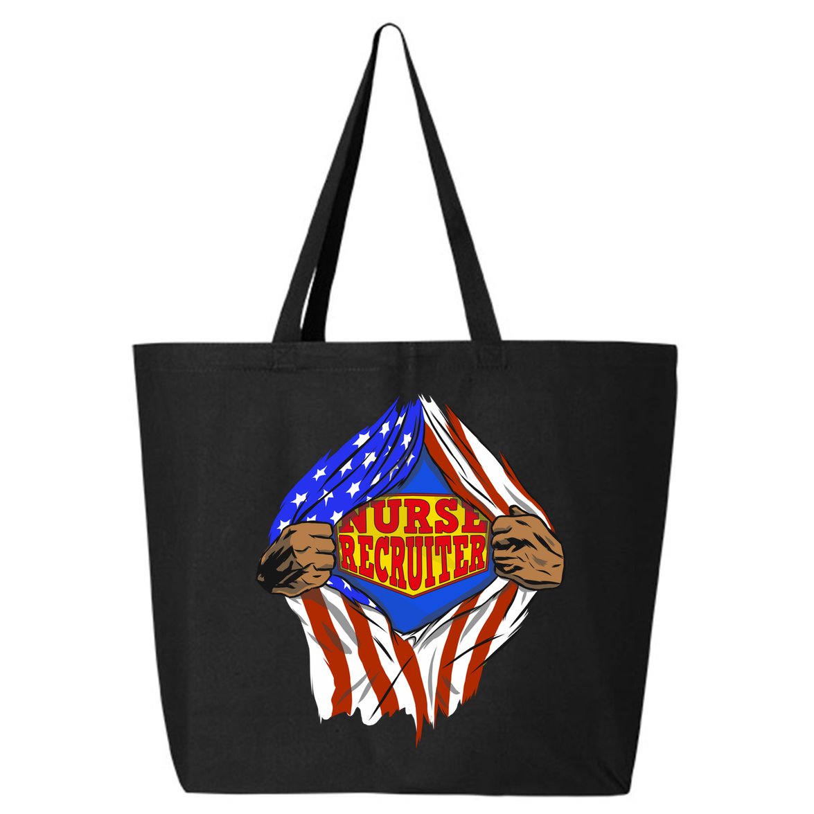 Funny Super Nurse Recruiter Hero Job Gift 25L Jumbo Tote