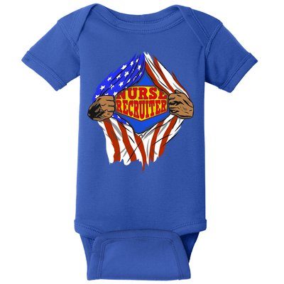 Funny Super Nurse Recruiter Hero Job Gift Baby Bodysuit