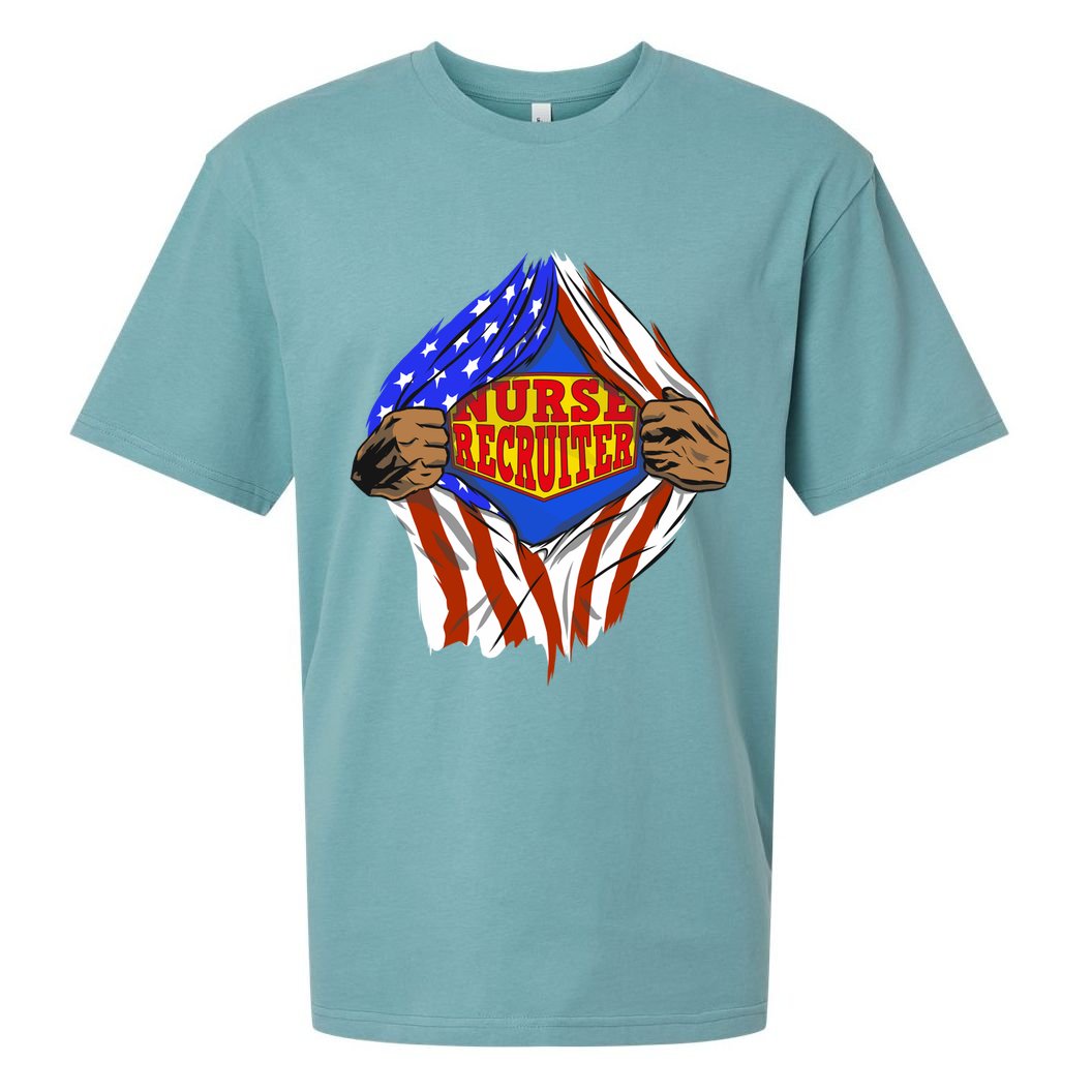 Funny Super Nurse Recruiter Hero Job Gift Sueded Cloud Jersey T-Shirt