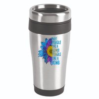 Feminist Sunflower, Not Fragile Like A Flower Fragile Like A Bomb 16oz Travel Tumbler