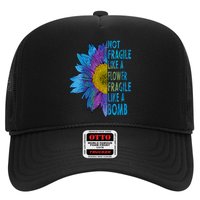 Feminist Sunflower, Not Fragile Like A Flower Fragile Like A Bomb Trucker Hat