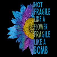 Feminist Sunflower, Not Fragile Like A Flower Fragile Like A Bomb Wool Snapback Cap