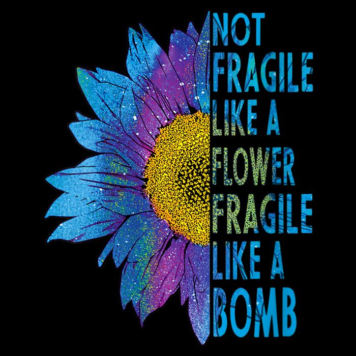 Feminist Sunflower, Not Fragile Like A Flower Fragile Like A Bomb Wool Snapback Cap