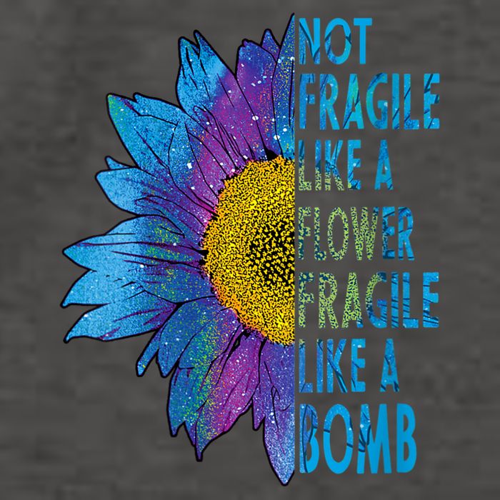 Feminist Sunflower, Not Fragile Like A Flower Fragile Like A Bomb Vector Backpack