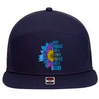 Feminist Sunflower, Not Fragile Like A Flower Fragile Like A Bomb 7 Panel Mesh Trucker Snapback Hat