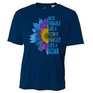 Feminist Sunflower, Not Fragile Like A Flower Fragile Like A Bomb Cooling Performance Crew T-Shirt