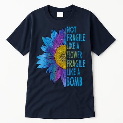 Feminist Sunflower, Not Fragile Like A Flower Fragile Like A Bomb Tall T-Shirt