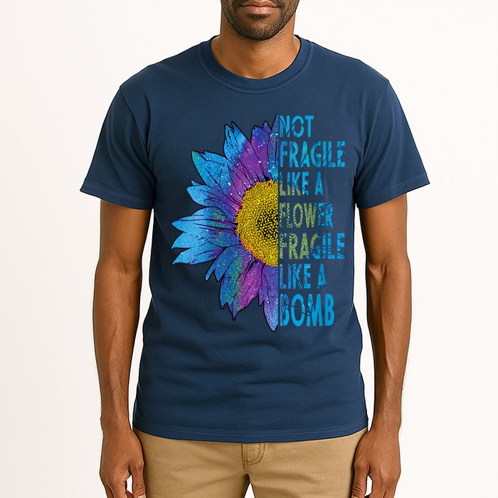 Feminist Sunflower, Not Fragile Like A Flower Fragile Like A Bomb Tall T-Shirt
