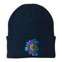 Feminist Sunflower, Not Fragile Like A Flower Fragile Like A Bomb Beanie