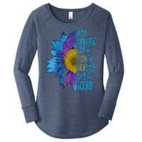 Feminist Sunflower, Not Fragile Like A Flower Fragile Like A Bomb Women's Perfect Tri Tunic Long Sleeve Shirt