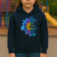 Feminist Sunflower, Not Fragile Like A Flower Fragile Like A Bomb Kids Hoodie