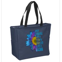 Feminist Sunflower, Not Fragile Like A Flower Fragile Like A Bomb Zip Tote Bag