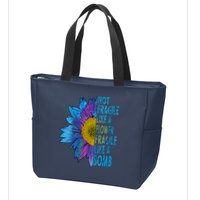Feminist Sunflower, Not Fragile Like A Flower Fragile Like A Bomb Zip Tote Bag