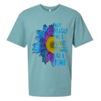 Feminist Sunflower, Not Fragile Like A Flower Fragile Like A Bomb Sueded Cloud Jersey T-Shirt