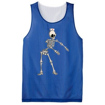 Flossing Skeleton Nurse Halloween Gift Mesh Reversible Basketball Jersey Tank