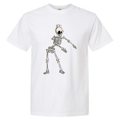 Flossing Skeleton Nurse Halloween Gift Garment-Dyed Heavyweight T-Shirt