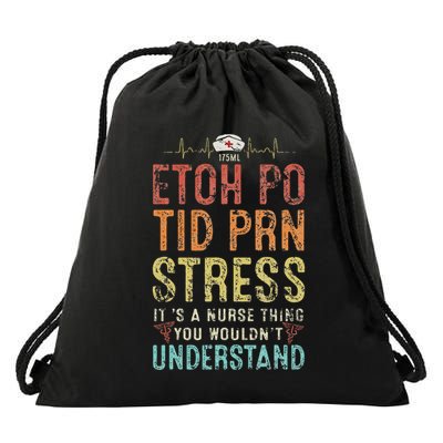 Funny Saying Nursing Registered Nurse Er Nurses Week Drawstring Bag