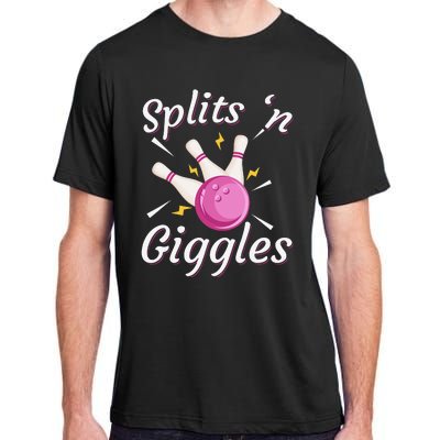 Funny Splits 'n Giggles Bowling Team Bowler Sports Player Adult ChromaSoft Performance T-Shirt